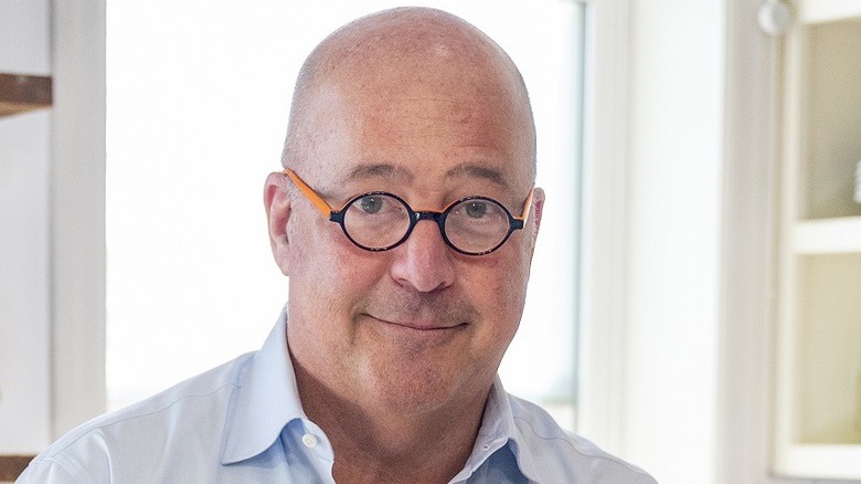 Andrew Zimmern in the kitchen