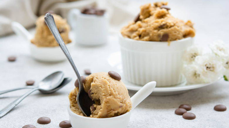 Cookie dough in cups