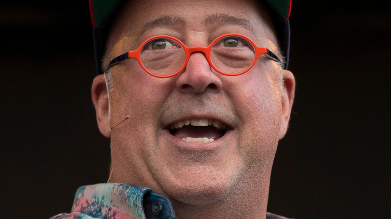 Andrew Zimmern red glasses