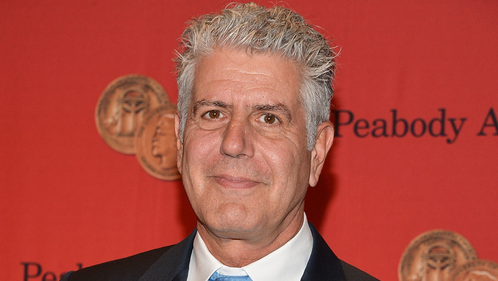 The late Anthony Bourdain smiling