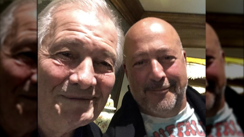 Andrew Zimmern and  Jacques Pépin