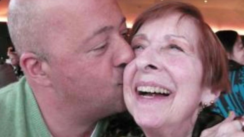 Andrew Zimmern and his mom