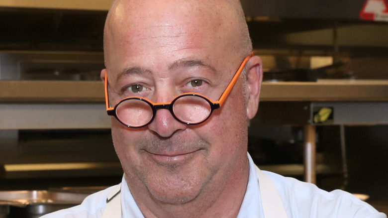 Andrew zimmern in kitchen