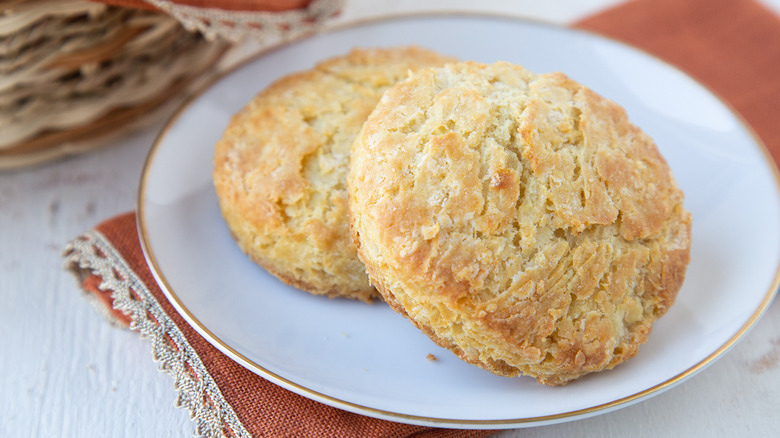 angel biscuits on plate 