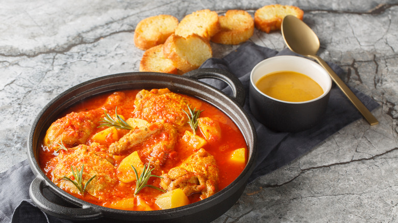 Bouillabaisse with rouille and croutons