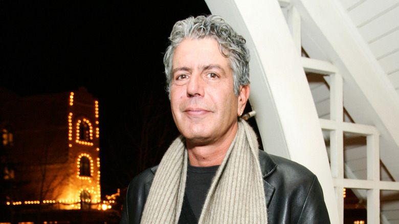 Anthony Bourdain poses for a photo at the Zoom in Park City, Utah