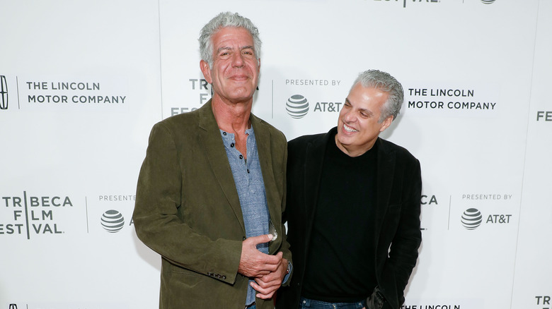 Anthony Bourdain and Eric Ripert at the 2017 Tribeca Film Festival