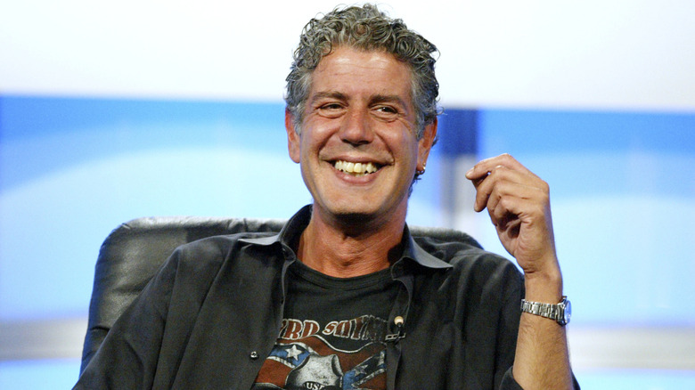 Anthony Bourdain smiling