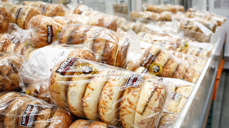 Bags of Costco bagels