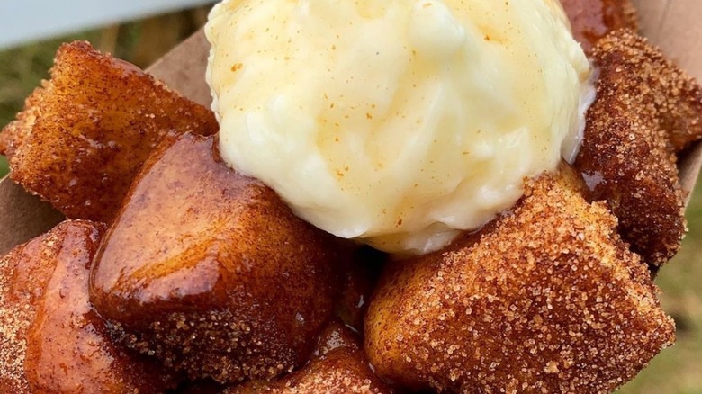 apple cider french toast tots
