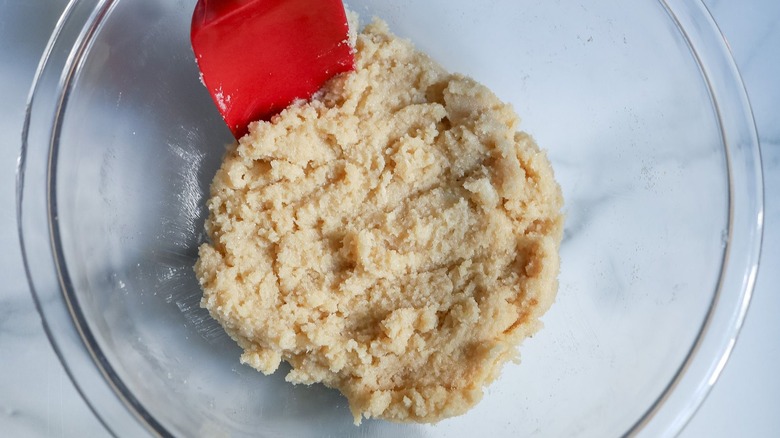 Butter and sugar mixture in bowl