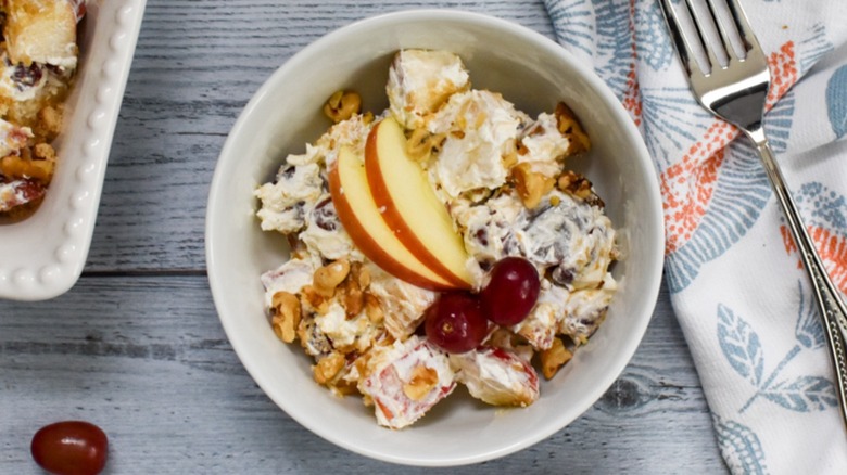 apple dessert salad in bowl