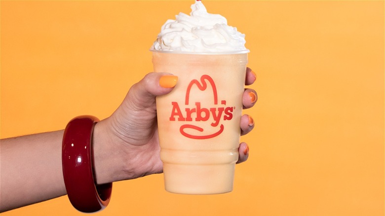 Arbys shake with whipped cream