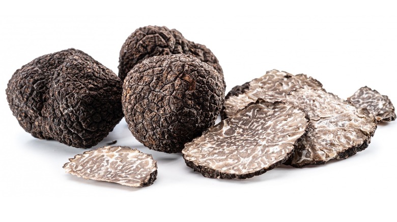 Fresh black truffles