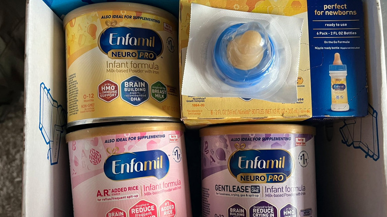 Giveaway box of infant formula