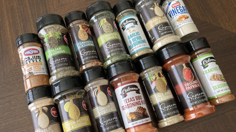 bottles of spices from Dollar Tree