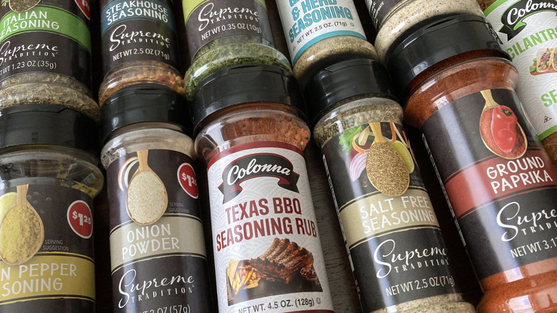 variety of Dollar Tree spices