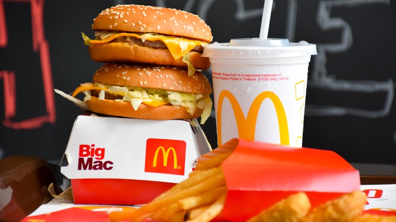 McDonald's Big Macs, fries, and drink