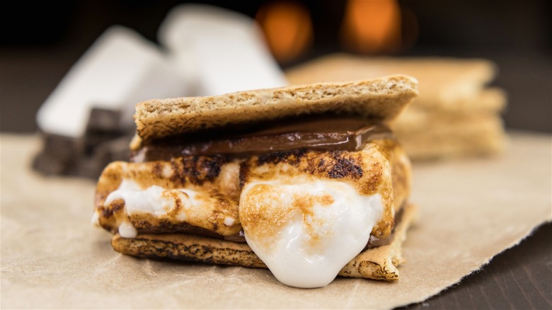 S'more on brown paper 