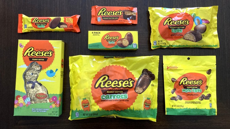 Packs of Reese's seasonal candy and cups