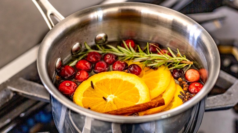 simmer pot on stovetop