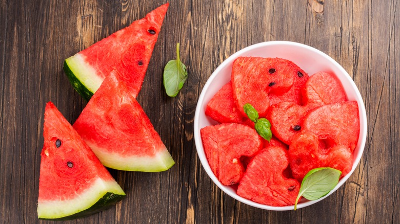 Chunks of watermelon