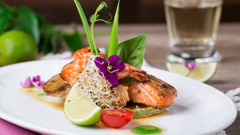 Salmon on a plate