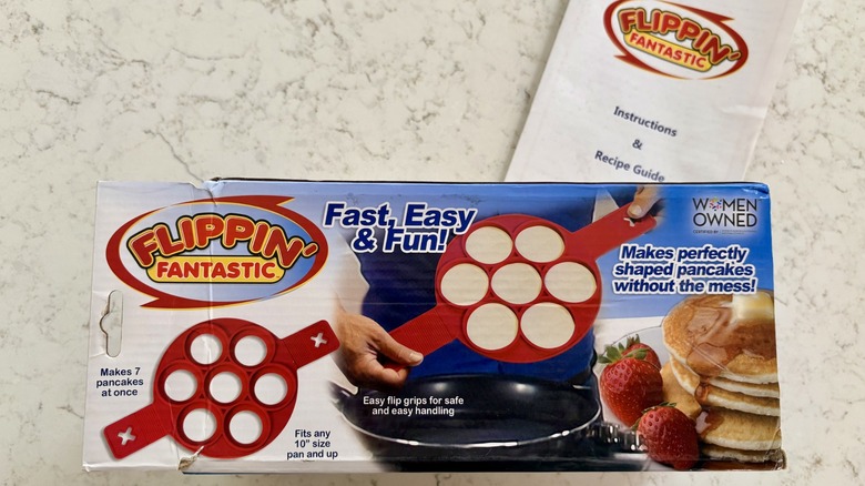 Flippin' Fantastic back of the box with the intructions and recipe guide