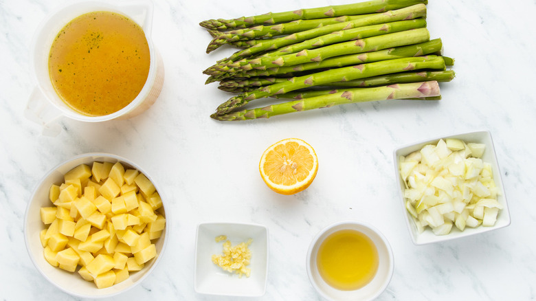 ingredients for asparagus soup