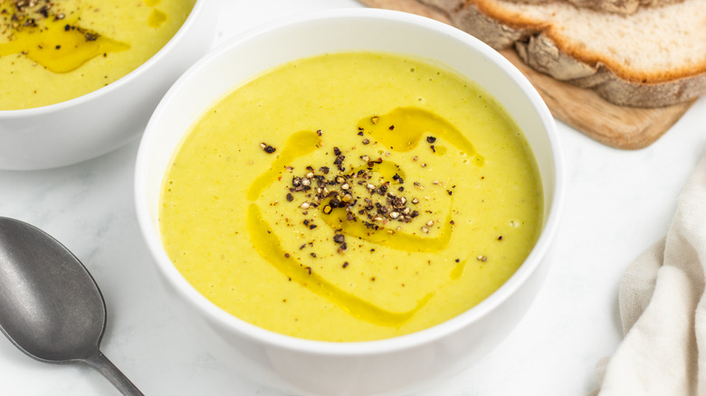 asparagus soup with black pepper