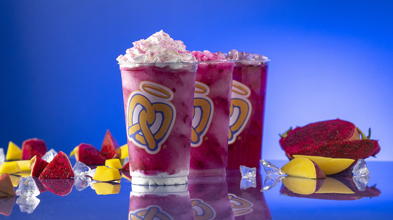 Auntie Anne's dragonfruit mango drinks