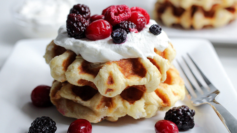 stack of waffles