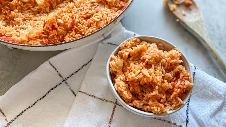 red rice in bowl