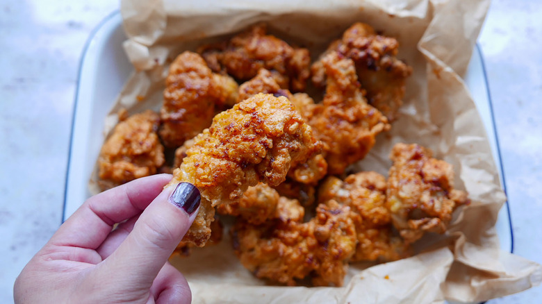 Authentic Nashville Hot Chicken Recipe on a tray