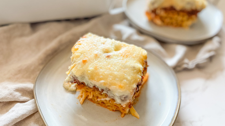 slice of pastitsio