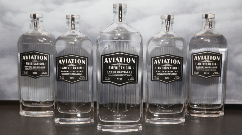 Bottles of aviation gin