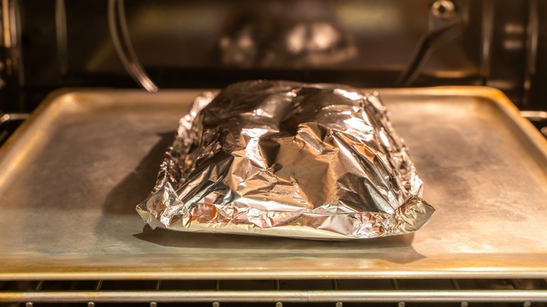 aluminum foil in oven