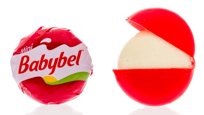 Babybel cheese packed and opened