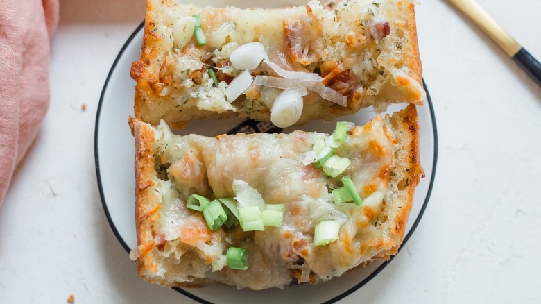 indulgent bacon ranch cheesy bread