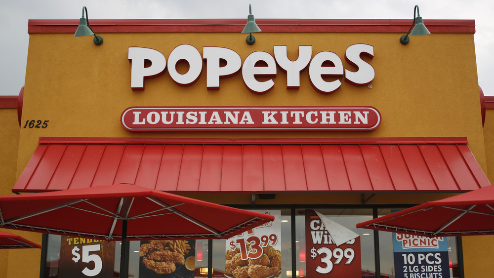 Popeyes storefront featuring daily specials