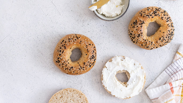 Bagels and cream cheese