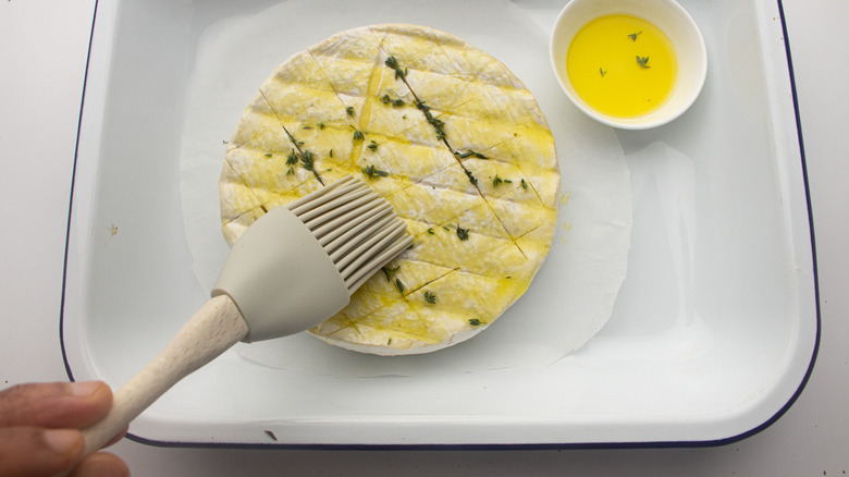 brie basted with oil