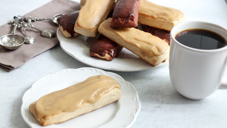 maple bar donut on plate