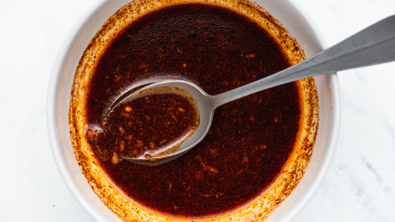 red sauce in bowl