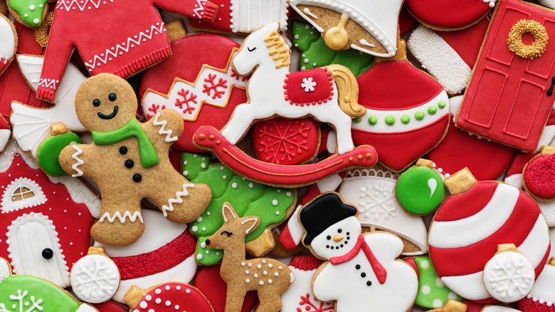 Decorated Christmas cookies