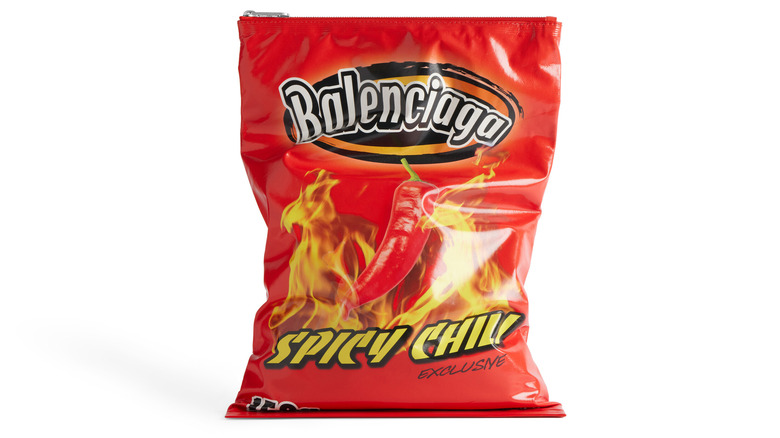 Balenciaga spicy chili chips bag