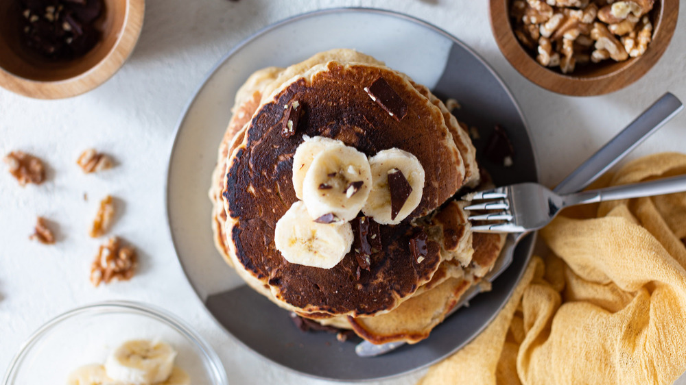 finished banana pancakes