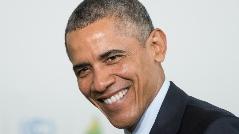 President Barack Obama smiling