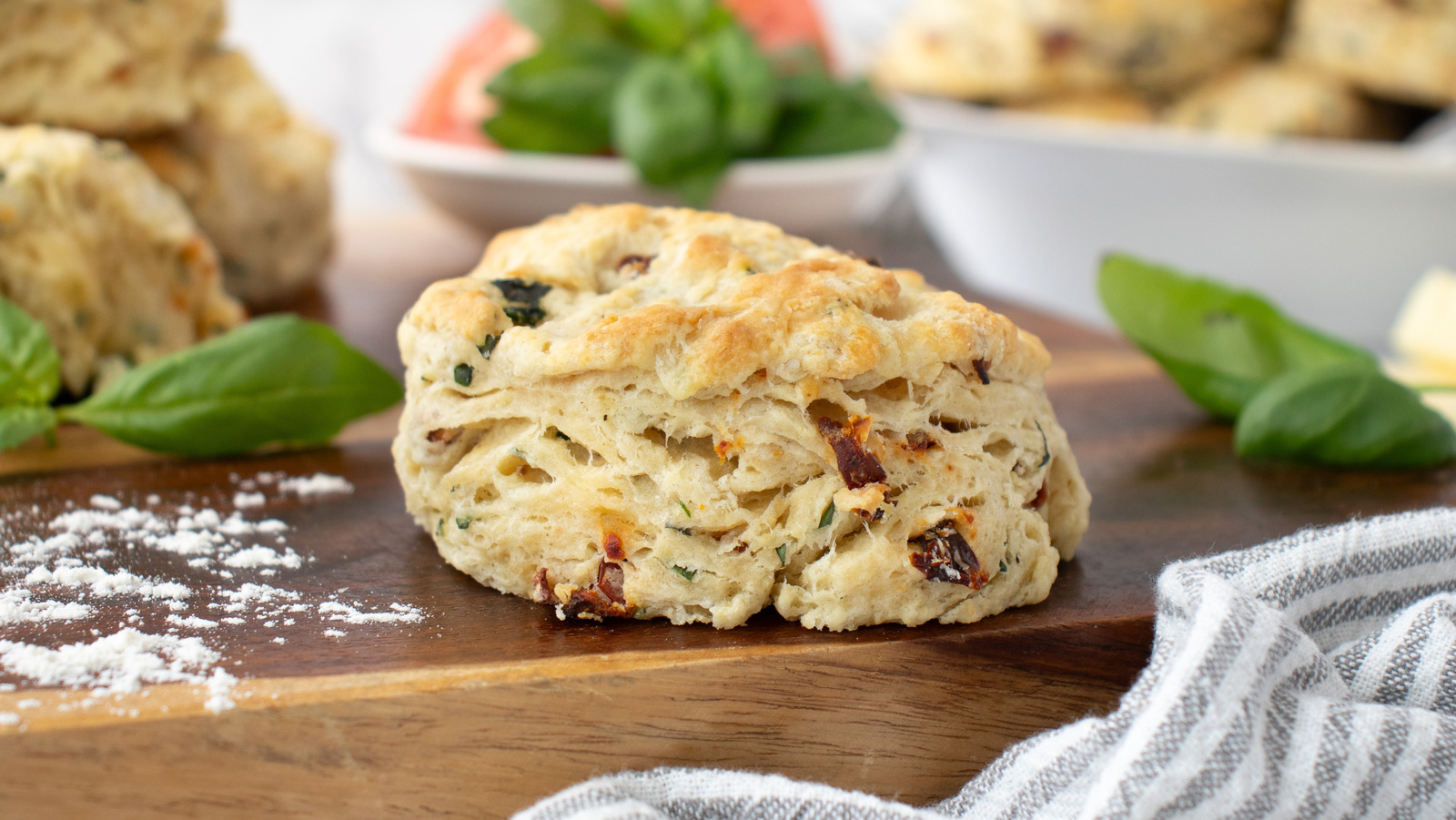 Basil And Tomato Biscuits Recipe