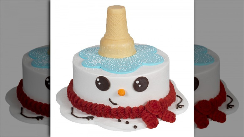 Baskin Robbins snowman cake